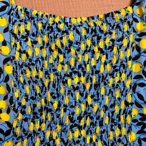 NWT Diane Von Furstenberg Dover Lemon Cropped Blouse, size 10 - Picture 8 of 13